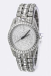 Pave Crystals Fashion Watch
