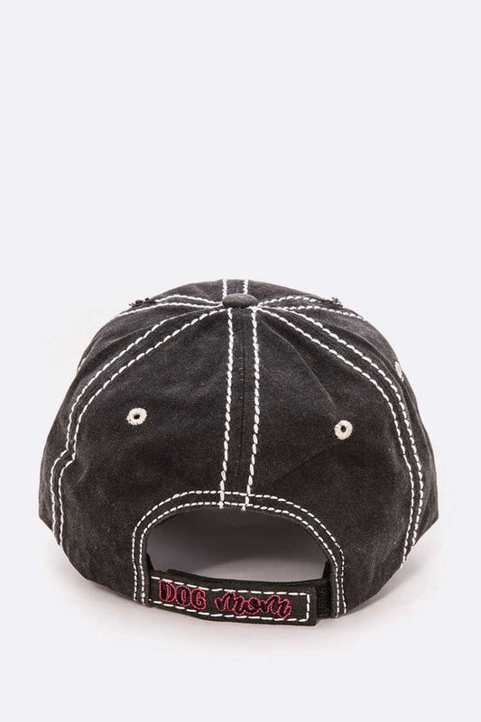 Dog Mom Embroidered Patch Vintage Cap