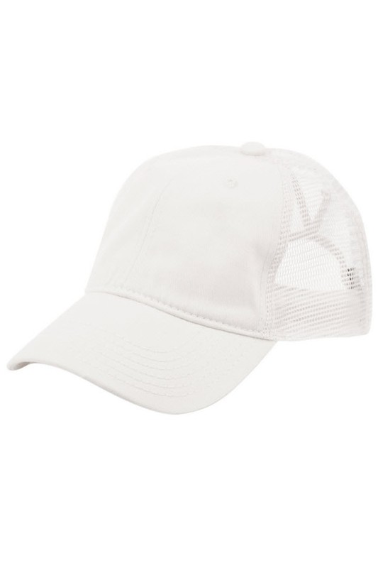Trucker Mesh Back Ponytail Hat - 3 Colors Available