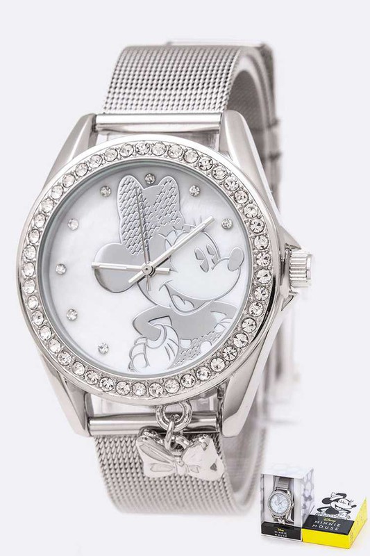 Disney Minnie Mouse Disney Mesh Band Watch Gift Set
