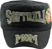 Softball Mom w/ Flames Hat