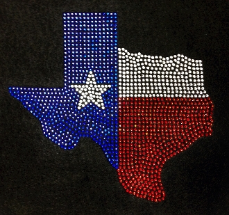 State of Texas Rhinestone Design