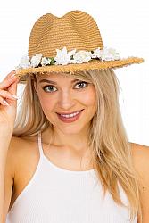 Floral Crown Fedora Rancher Hat