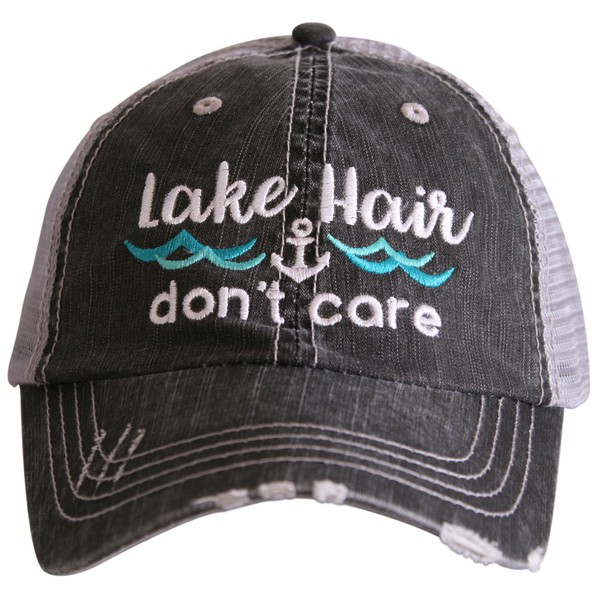 Lake Hair Don't Care Wave Trucker Hat by Katydid
