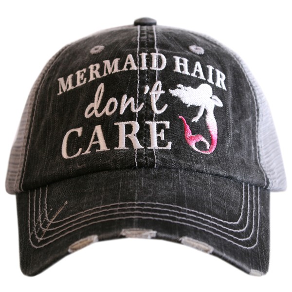 Mermaid Hair Don't Care Trucker Hat by Katydid