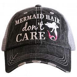 Mermaid Hair Don't Care Trucker Hat by Katydid