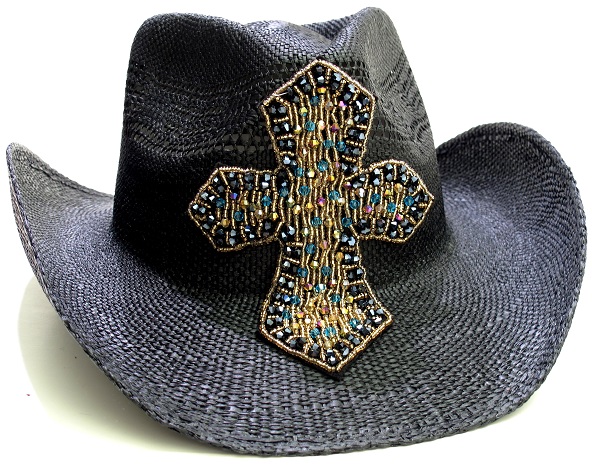 Multi-Colored Cross Cowboy Hat