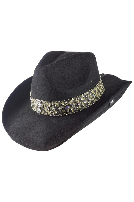 Peter Grimm Zebra Cross Wool Felt Cowboy Hat