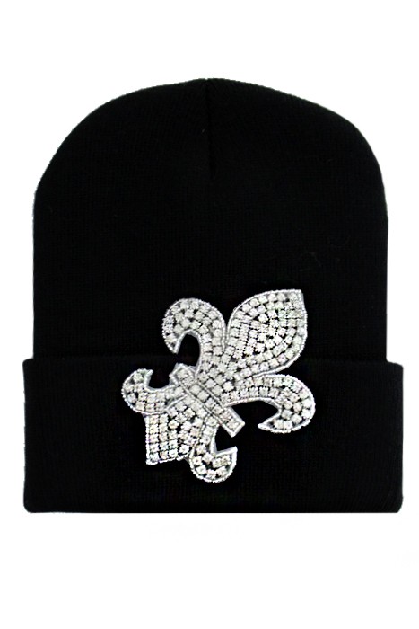Bling Fleur de Lis Beanie