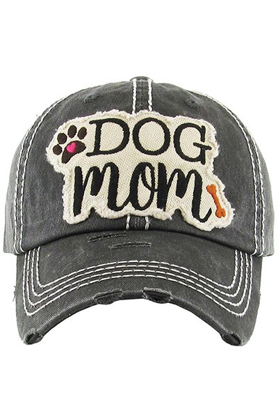 Dog Mom Baseball Cap - Black