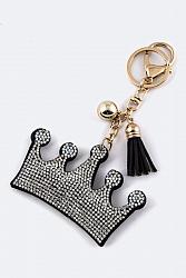 Crystal Crown Key Charm