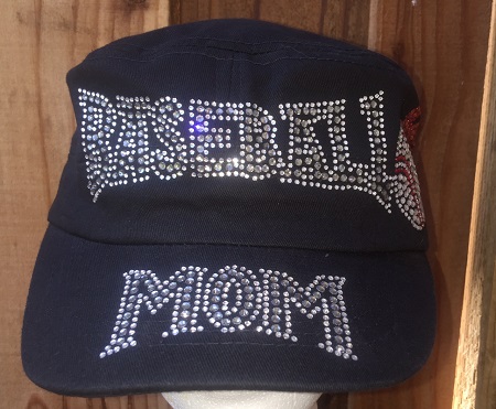 Baseball Mom w/Flames Cadet Hat