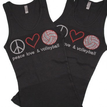 Peace, Love, VOLLEYBALL Tank top