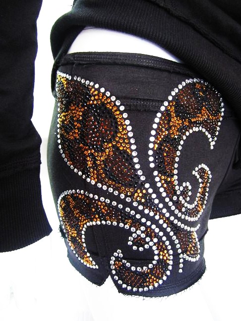 Leopard Fleur De Lis Hoodie/Short Set