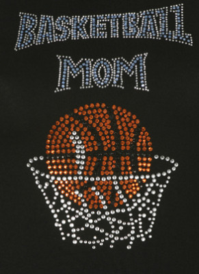 BASKET BALL MOM RHINESTONE DESIGN
