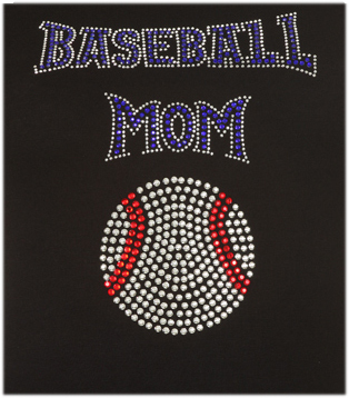 BASEBALL MOM RHINESTONE DESIGN Short Sleeve Shirt