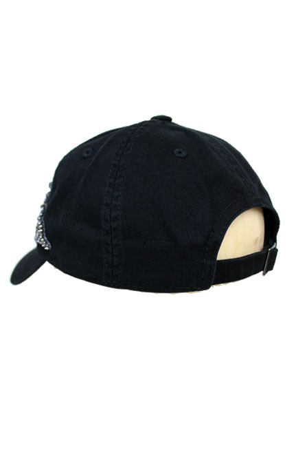 Bling Black Crystal Flower Baseball Hat