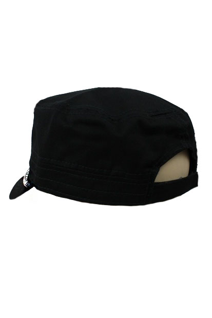 Lined Crystal Rhinestone Cap - Black