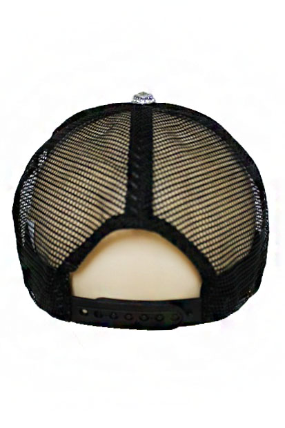 Lined Crystal Rhinestone Bling Trucker Hat